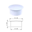 Vnútorná krytka guľatá ø 24 mm, otvor ø 20 mm, biela, plast
