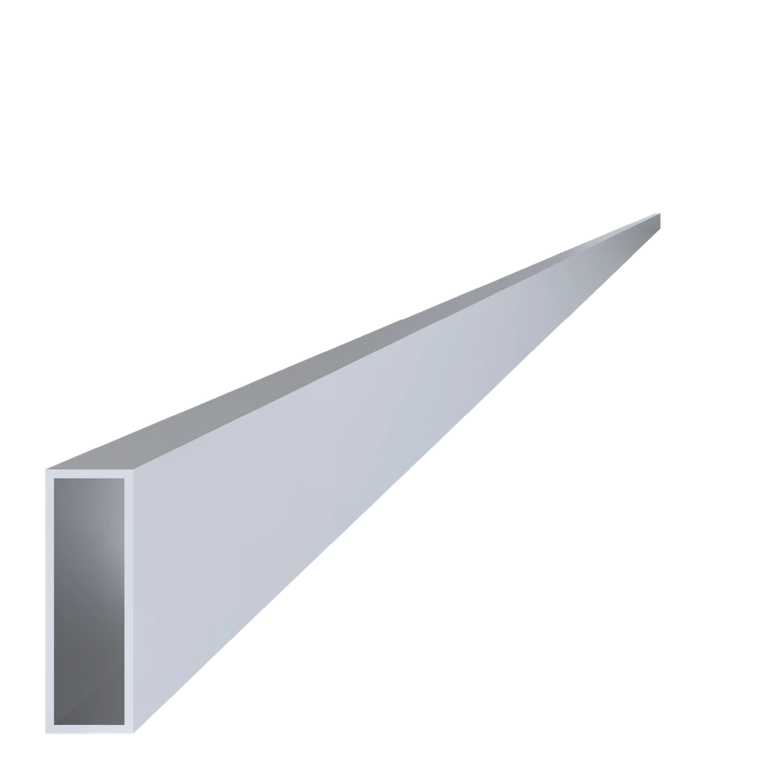 Hliníkový jekl 60 x 20 x 2 x 6000 mm, bez úpravy