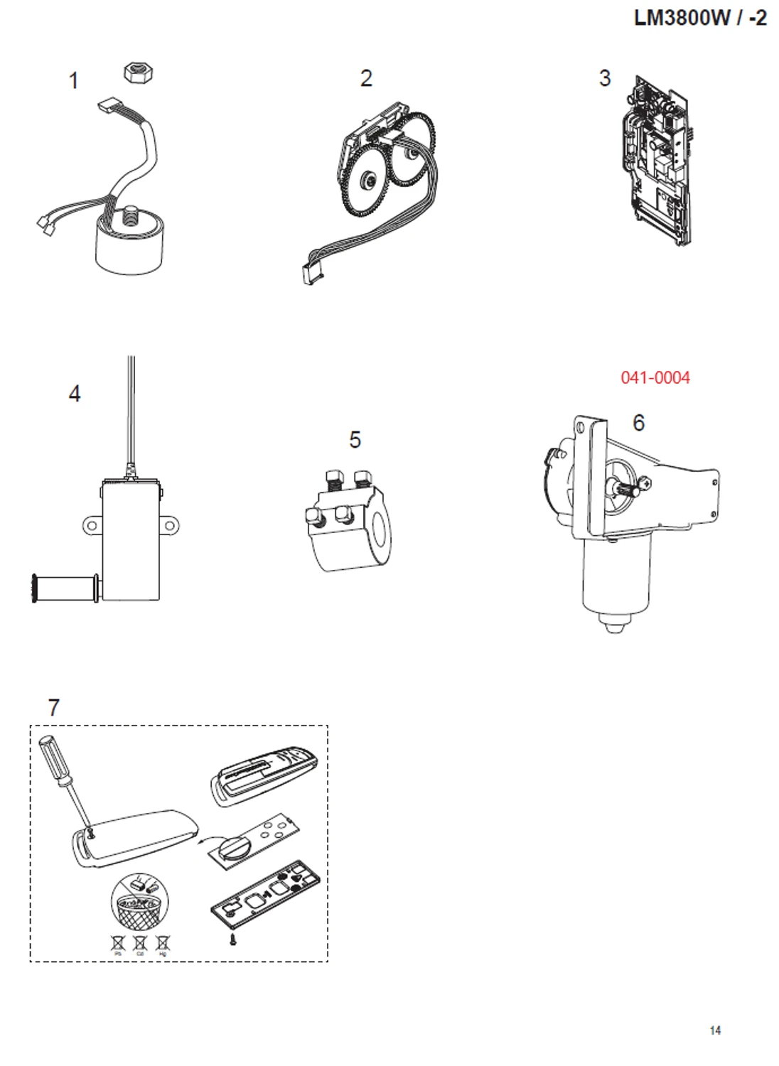 041-0004 náhradný elektromotor pre LM3800W