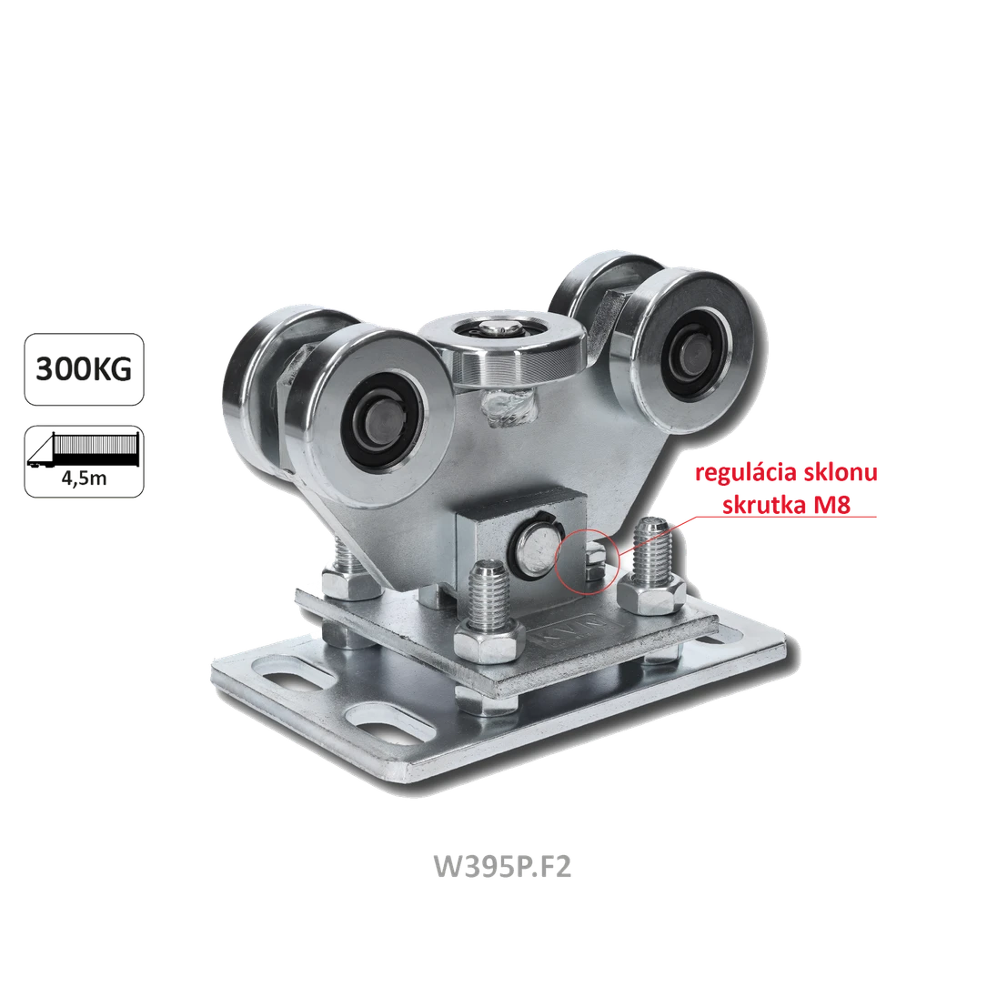 Vozík PICCOLO KLASIK do 300 kg, profil 69 × 69 mm, pozink