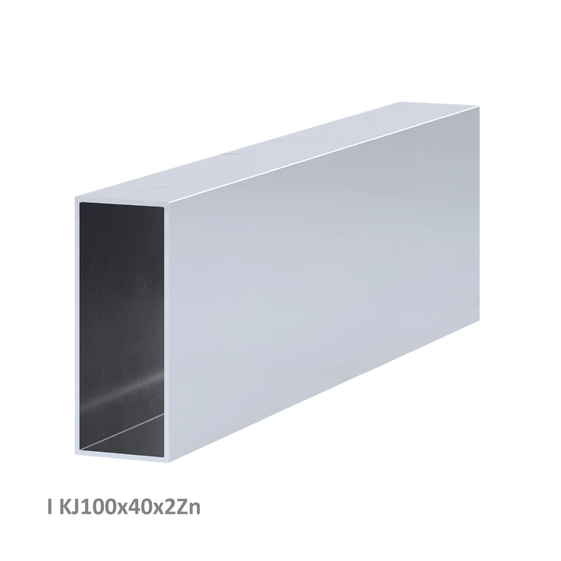 Uzavretý profil 100 x 40 x 2 x 3000 mm, pozink, hladký