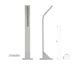 Venkovní LED osvětlení STIK M, barva RAL9010, H-750mm