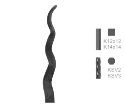 Tyč s kovanou špicí typu K6