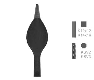 Tyč s kovanou špicí typu K7 - slide 0