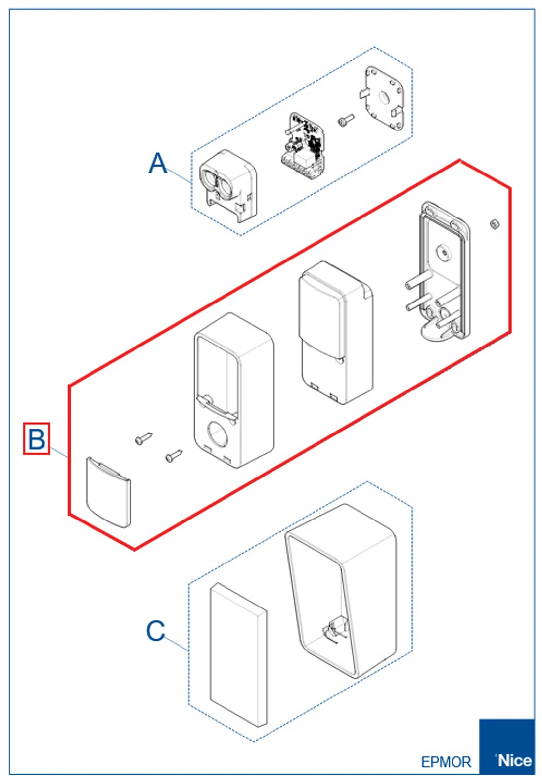SPCG041000 plastový kryt elektrické části pro EPMOR/PMORB