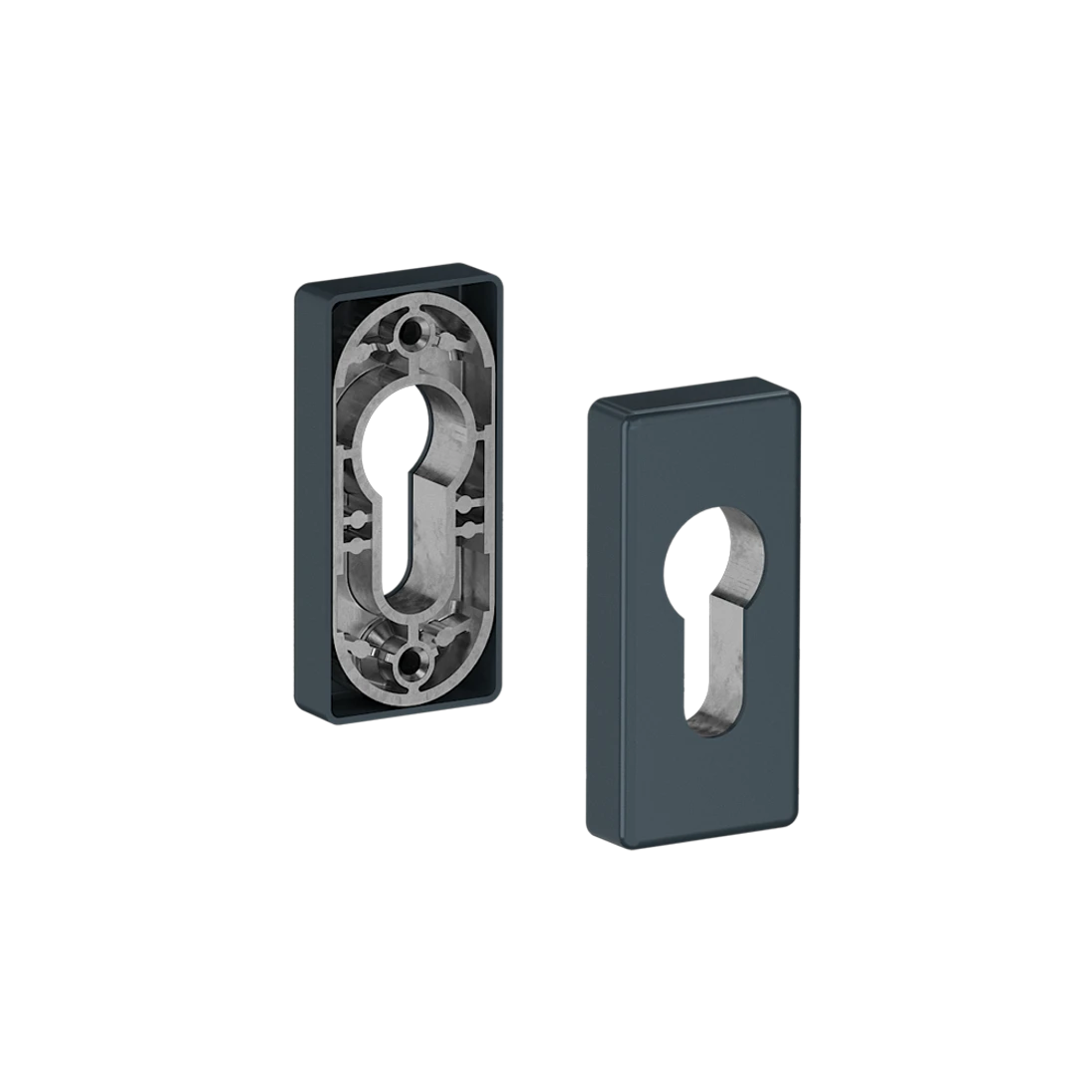 Hliníková rozeta na cylindrickú vložku, RAL 7016 matná