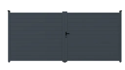 Krídlová brána, hliníková, šírkovo nastaviteľná, 4000 x 1788 mm
