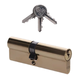 Cylindrická vložka EURO 40/50 mm, mosadzná, 3 kľúče