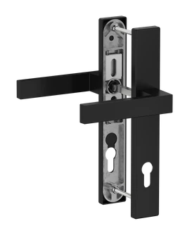 Hliníkový set so štítom kľučka/kľučka, RAL 9005 matná