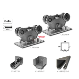 MEDIO samonos do 550 kg/8,5 m, profil 98 x 98 x 5 mm, nerez