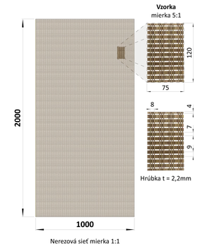 Dekoratívna sieť, nerez AISI 304 - slide 1