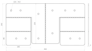 Spojka na hranol 80 x 80 mm, pozinkovaná oceľ - slide 4