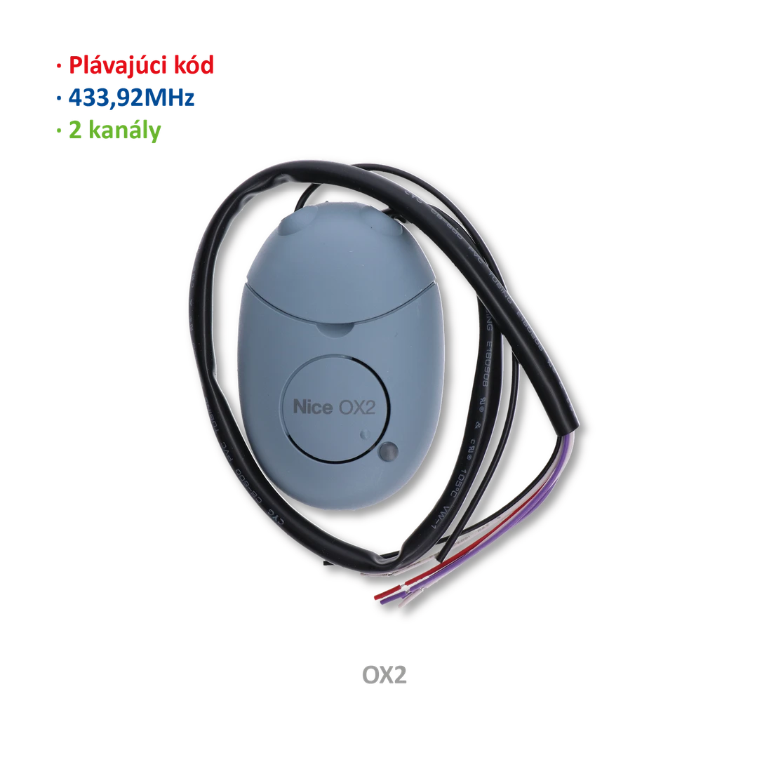 Přijímač univerzální, 2-kanálový, plovoucí kód