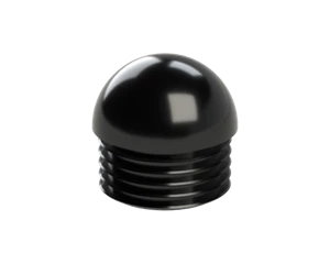 Vnútorná krytka pologuľatá ø 42,4 mm, plastová, čierna - slide 1