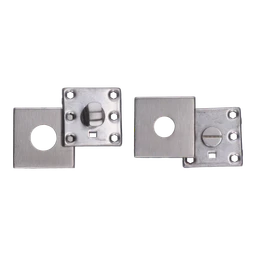 Štvorcová rozeta s uzamykacou páčkou, brúsená nerez AISI 304