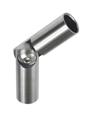 Spoj s kloubem, ø 10 mm (0-100°), broušená nerez AISI 304 - slide 0