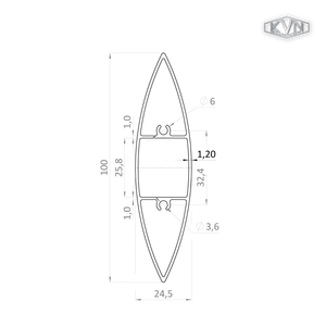 Poškozený profil 100x24.5mm, L-6000mm, bez povrchové úpravy - slide 3