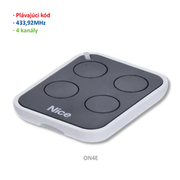 Vysielač 4-kanálový, 433 MHz, plávajúci kód, čierny