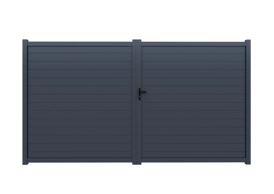 Křídlová brána, hliníková 4000 x 1788 mm