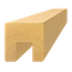 Dřevěný profil 40 x 40 x 3000 mm (17 x 20 mm), broušený buk