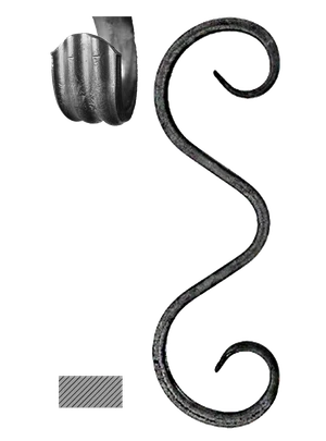 Prvok 188 x 56 mm, profil 12 x 6 mm, základné rozkutie - slide 0