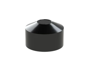 Vnější krytka kulatá ø 38 mm, plastová PE, černá - slide 1