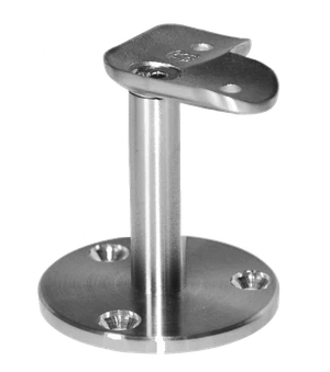 Držák madla ø 42,4 mm, 90° úhel, broušená nerez AISI 304 - slide 1