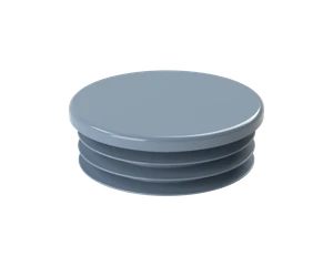 Vnitřní krytka kulatá ø 60 mm, plastová, šedá - slide 1