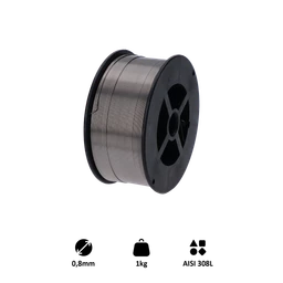 Zvárací drôt, AISI 308L, 0,8 mm, 1 kg, MIG-MAG nerez