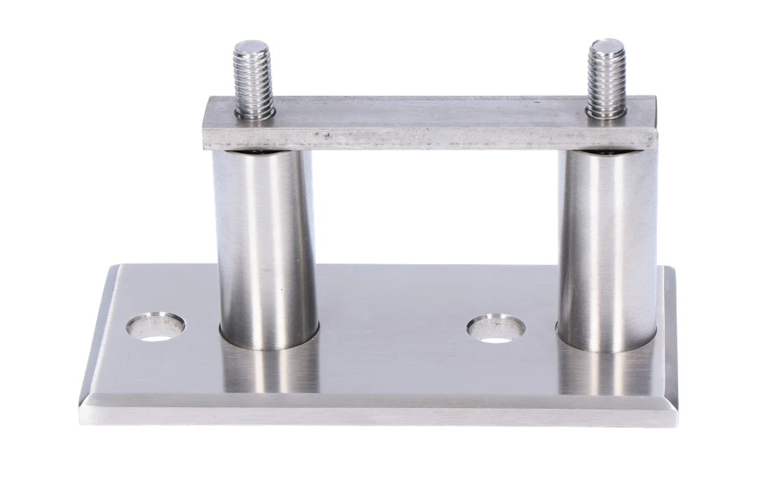 Úchyt na bočné kotvenie stĺpu na jokel, brúsená AISI 304