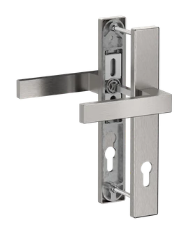 Hliníkový set so štítom kľučka/kľučka, brúsený elox