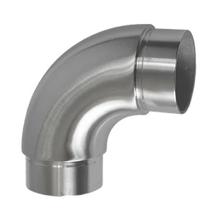 Spojka 90° na trubku ø 42,4 mm, broušená nerez AISI 316 - slide 0