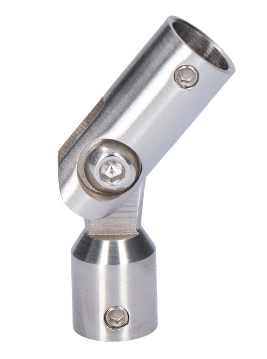 Spoj na trubku ø 12 mm s kloubem, broušená nerez AISI 304