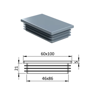 Krytka plastová 60 x 100 mm - slide 0