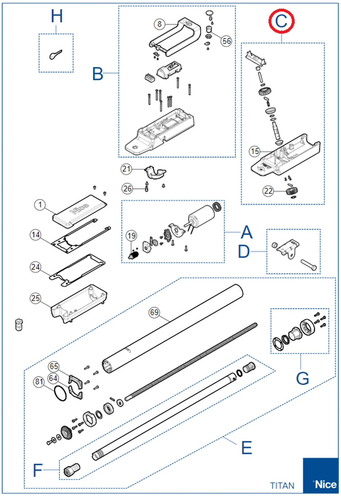SPAMG276A00A prevodovka časť A pre TTN3724HS/6024HS