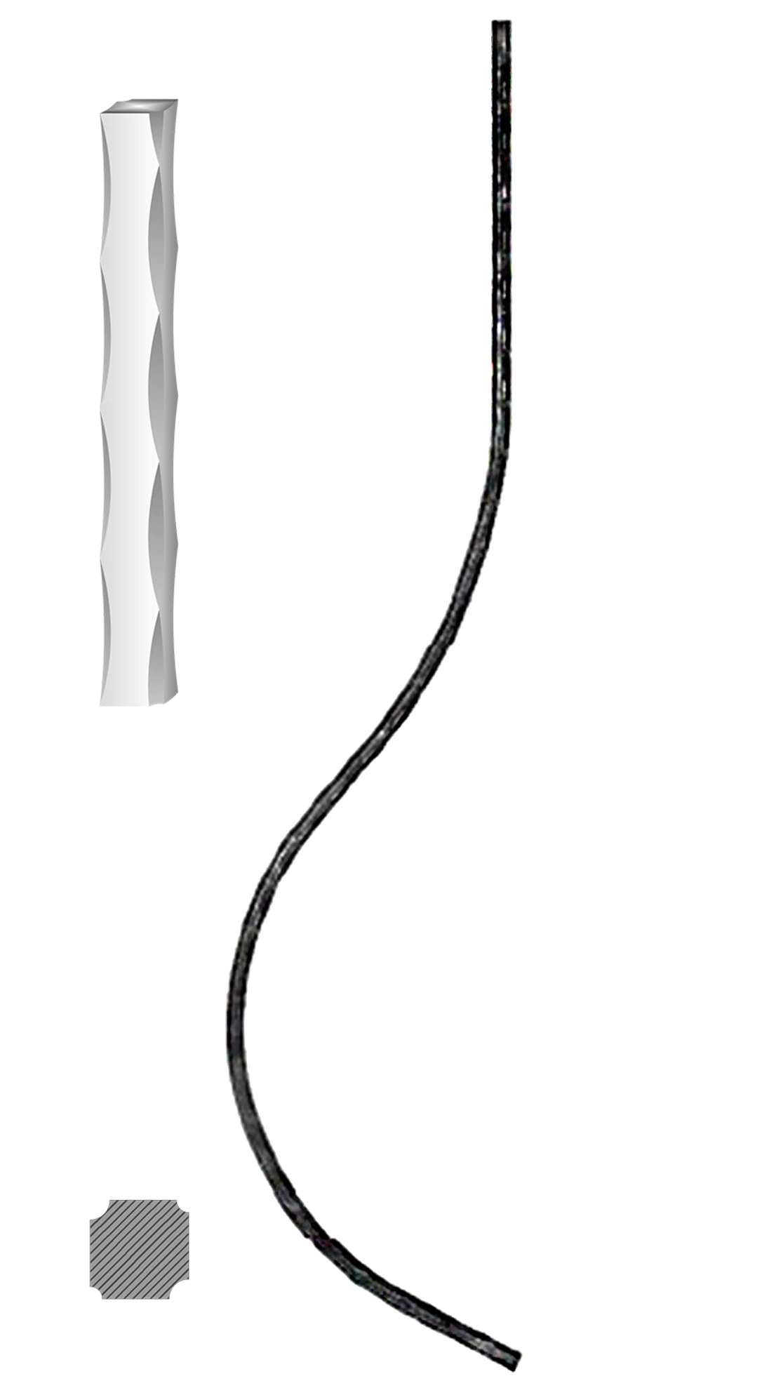 Tyč 12 x 12 mm, 900 x 210 mm