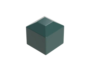 Vonkajšia krytka 20 x 20 mm, plastová PE, zelená - slide 1