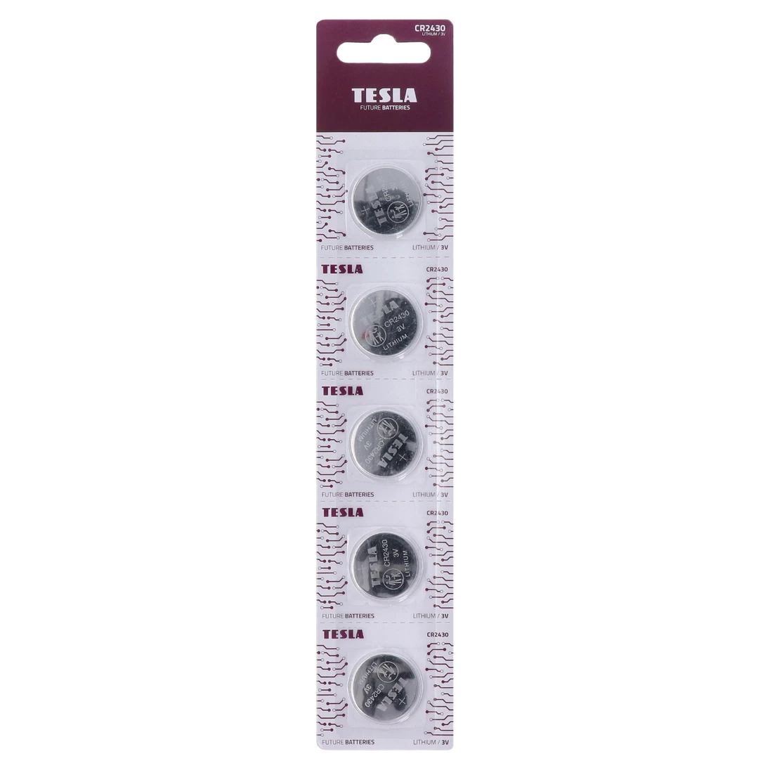 Baterie TESLA Lithium CR2430, 3V, 4 ks v balení, pro dálkové ovladače KEY, NICE, WHYEVO