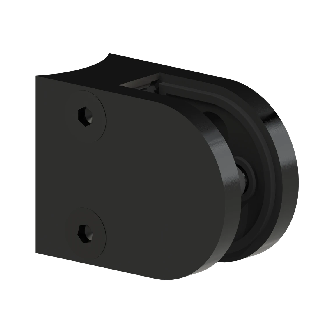 Svorka na sklo 6 - 10,76 mm, brúsená AISI 304, čierna