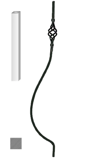 Tyč 12 x 12 mm, 1000 x 170 mm - slide 1