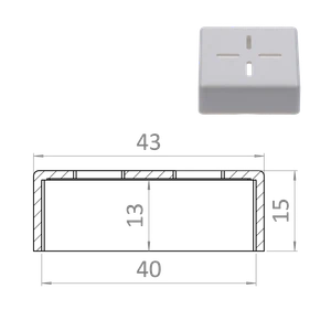 Plastová krytka pro profil 40x40 - slide 2