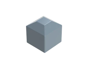 Vonkajšia krytka 20 x 20 mm, plastová PE, sivá - slide 1