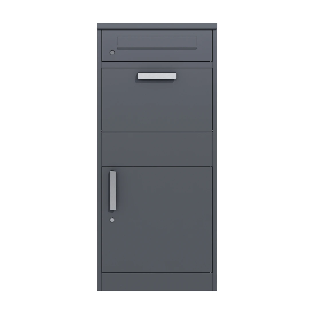 Kombinovaný box na balíky s poštovní schránkou. Antracit RAL7016