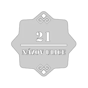 Domové číslo, vzor 004, brúsená nerez AISI 304 - slide 0