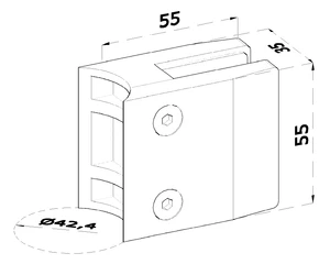 DOPRODEJ Svorka skla na trubku, sklo 10–12,76 mm, AISI 304 - slide 1