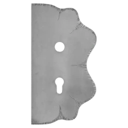 Štít 250 x 135 x 3 mm, rozteč 72 mm, zdobený, pravý