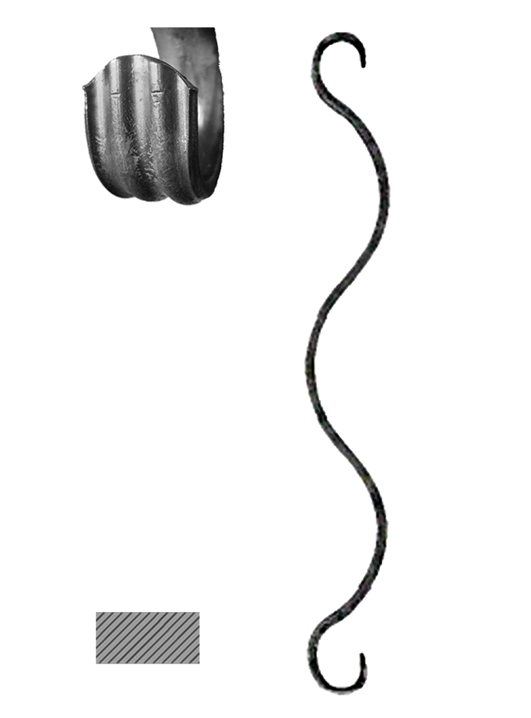 Prvok 380 x 50 mm, 14 x 6 mm, základné rozkutie