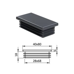 Krytka plastová 40 x 80 mm - slide 0