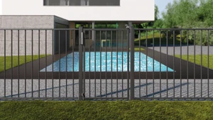 Záves so zabudovaným zatváračom pre brány do 75 kg/1,1 m, SILV - slide 2