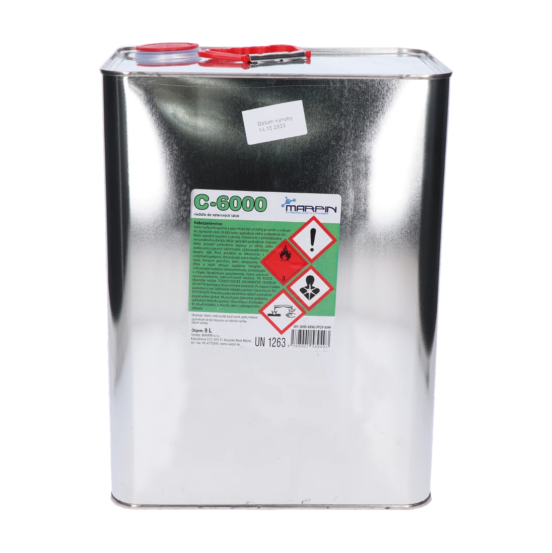 Ředidlo C6000 - objem 9L, ředidlo do nátěrových látek
